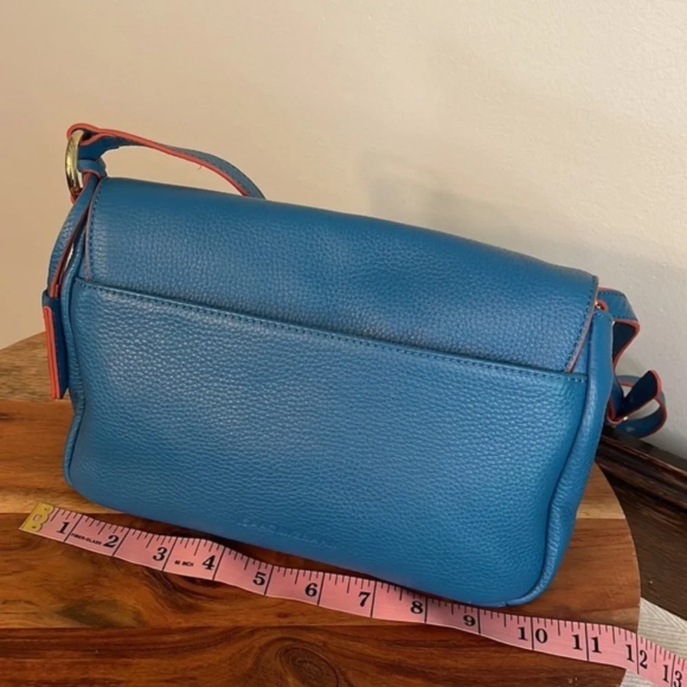 Isaac Mizrahi Live! | Blue‎ Whitney Pebble Leather Crossbody Bag